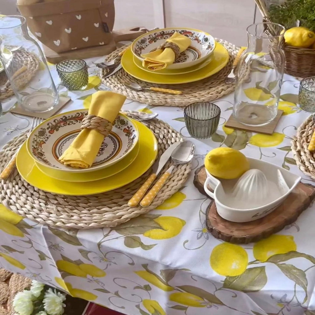 PETTI Artigiani Italiani - Vuilafstotend rond tafelkleed van microvezel PETTI Artigiani Italiani - Vuilafstotend rond tafelkleed van microvezel